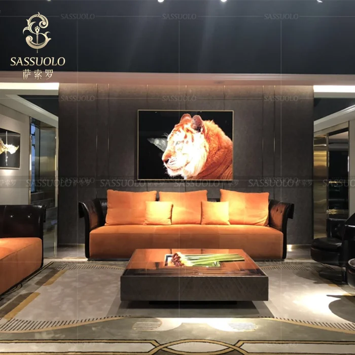 
Sassuolo postmodern unique design diamond diagonal 1.3 m tea table 