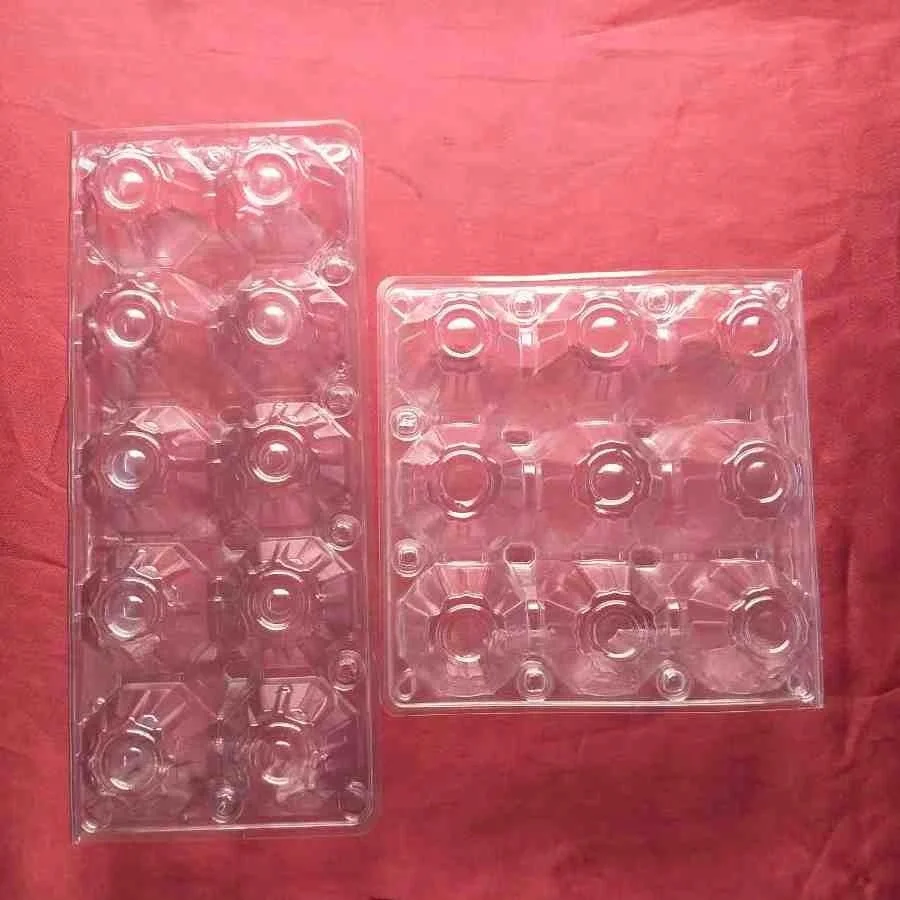 2018 Hot Sell Disposable Cheap Clear Plastic Clamshell 9/10/15 Cells Blister Packaging Box for Eggs