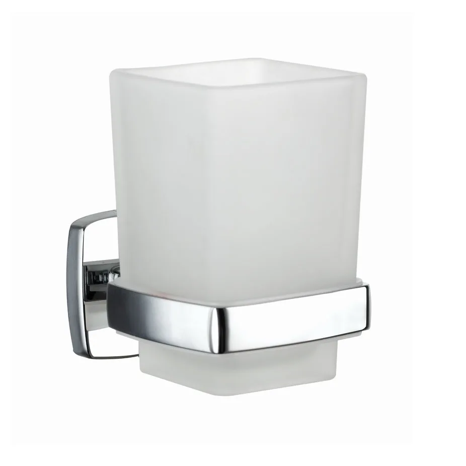 Модные высококачественные настенные металлические аксессуары для ванной комнаты, держатель для стакана