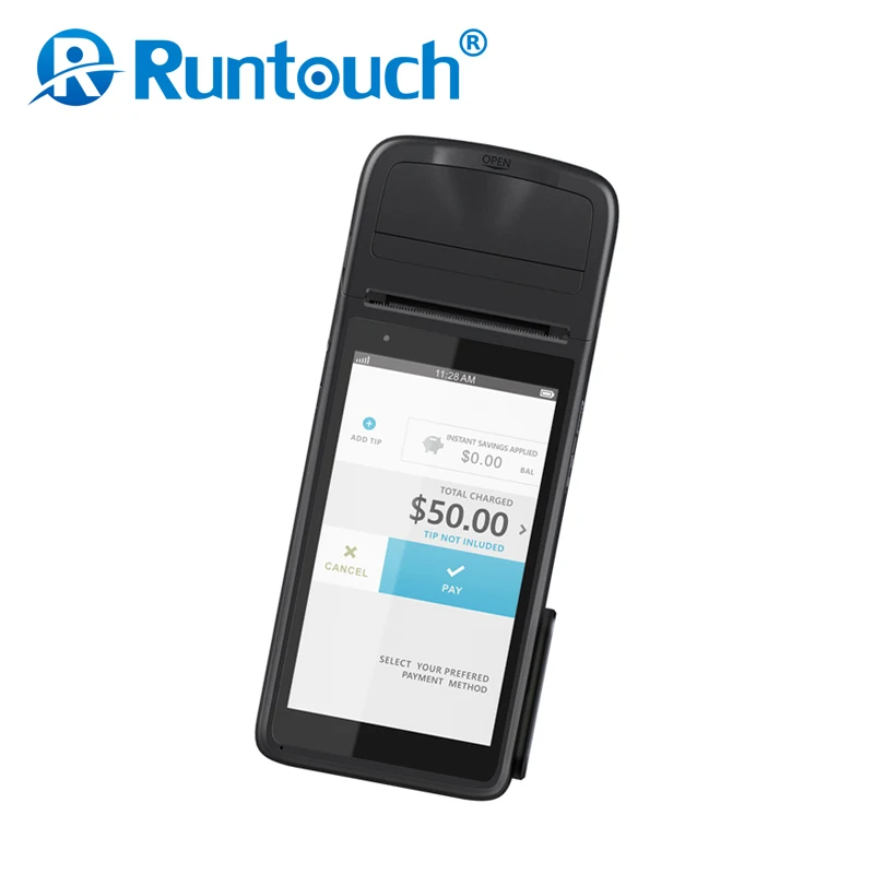Runtouch RT8 EFT-POS android wireless POS Terminal handheld card swipe machine with thermal printer