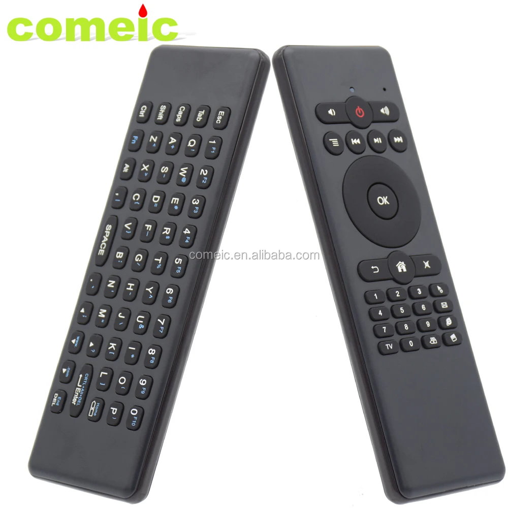 Mini RF Wireless Fly Air Mouse Backlit Keyboard IR Remote voice Control for Onida samsung lg smart TV box Android iptv