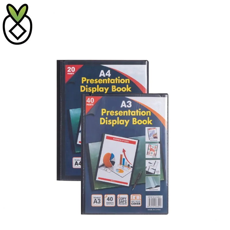 20 Pockets A4 Size Presentation Display Book on Stock