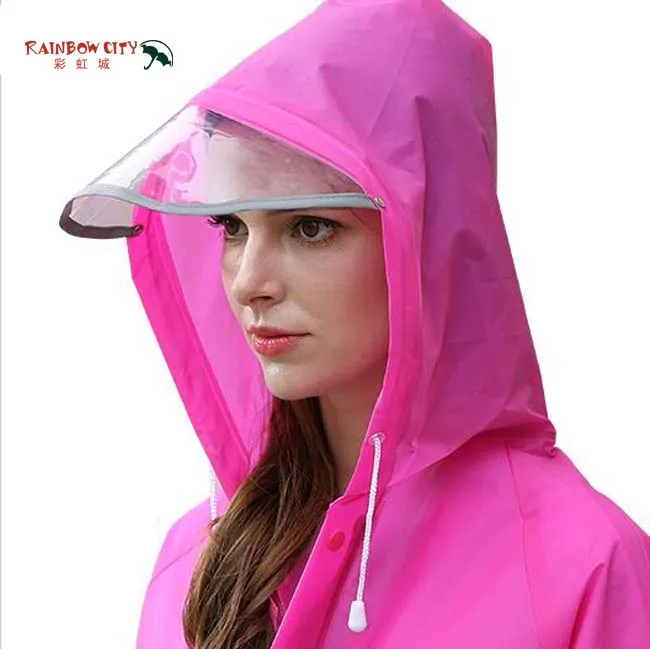 Custom waterproof motorbike raincoat raincoat /rain poncho with brim