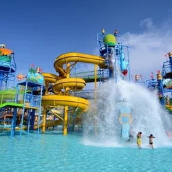 China Guangxi 30,000 Fiberglass Water Slide / Wave Pool / Family Water Playground Water Park