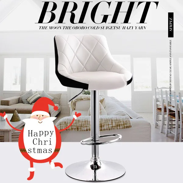 Leather/fabric kitchen design colorful swivel bar chair