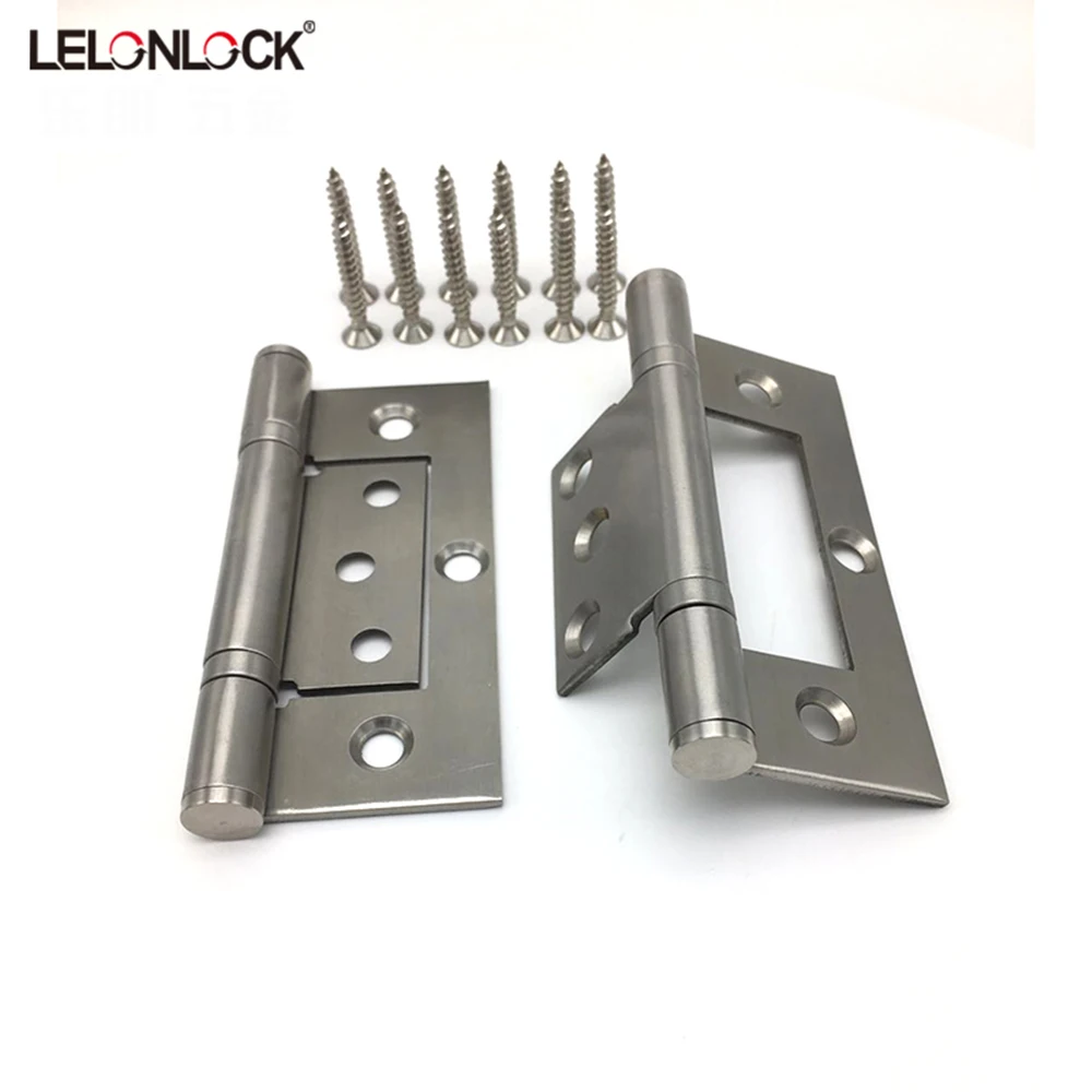 Square 4 inches stainless steel smooth ball bearing butterfly door hinge