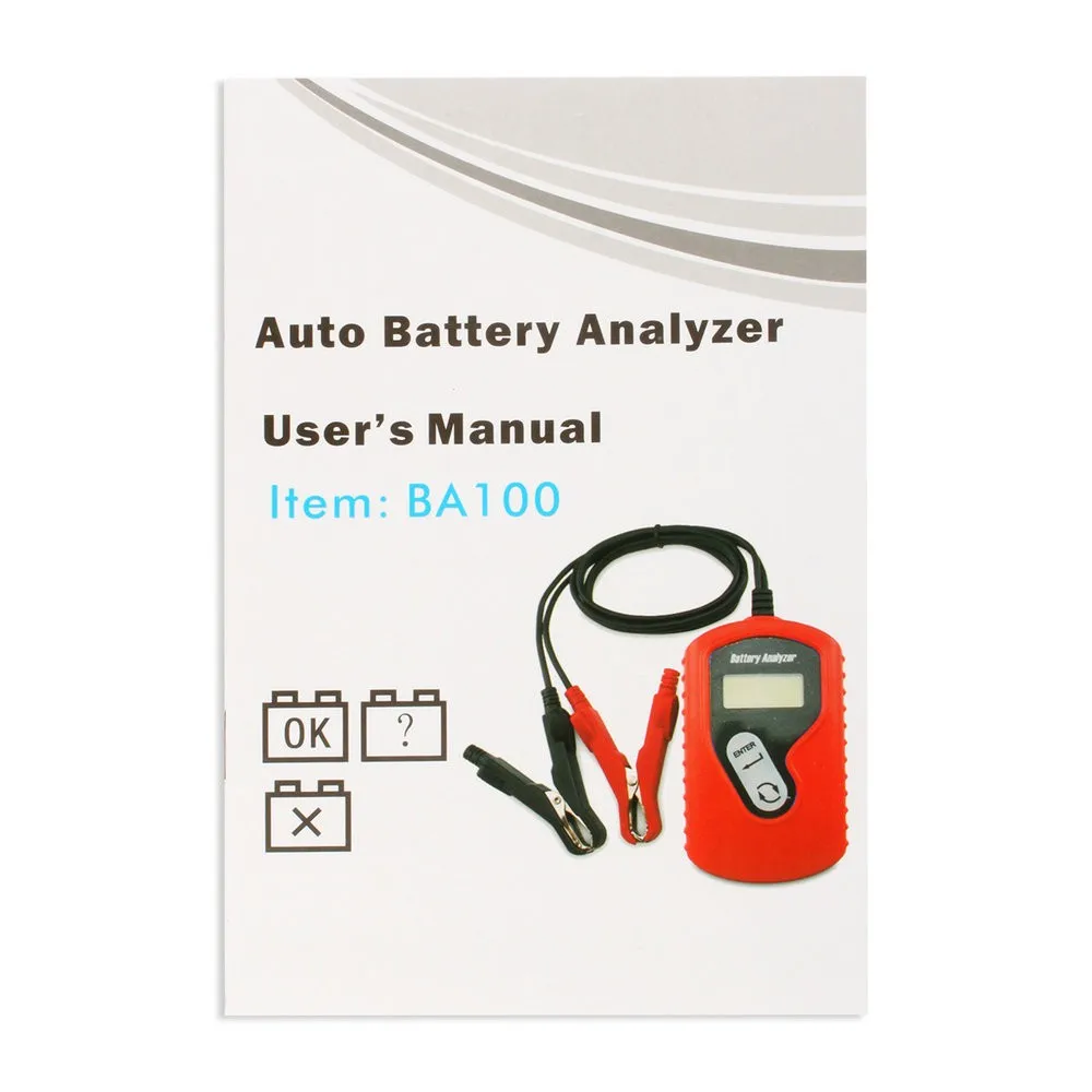 Battery Analyzer Ba100 Digital Car Battery Tester 12v