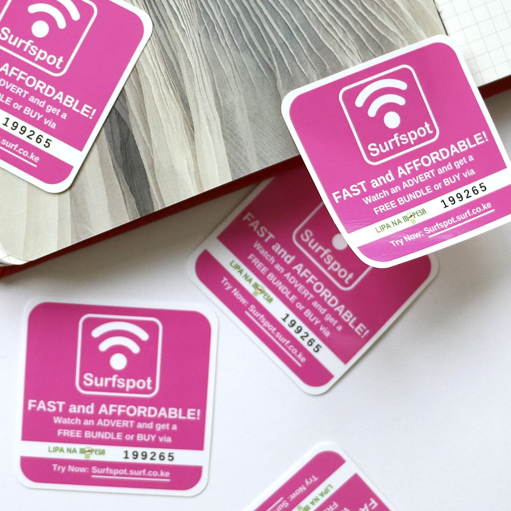 Factory customized die cut vinyl waterproof stickers adhesive label sticker printing