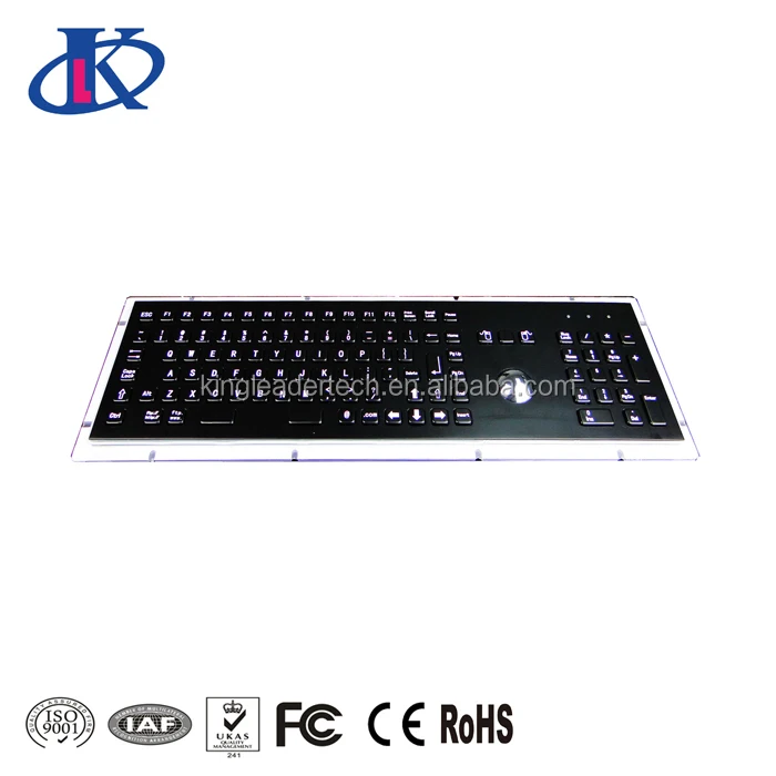 anti-vandalism black metal keyboard with Function keys and number keypad
