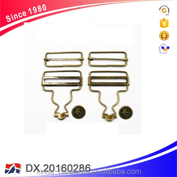 Suspender Clips Buckle, Metal Suspender Adjuster Buckle