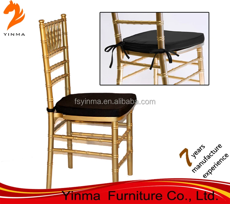 Оптовая продажа, металлический Штабелируемый свадебный стул tiffany chiavari с подушкой