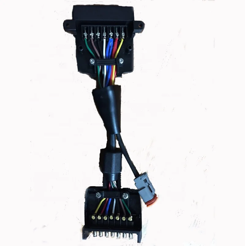 NEW HOT ITEM Australia flat 12 pin socket to 7 pin plug trailer plug connector  adapter flat 7pin trailer plug