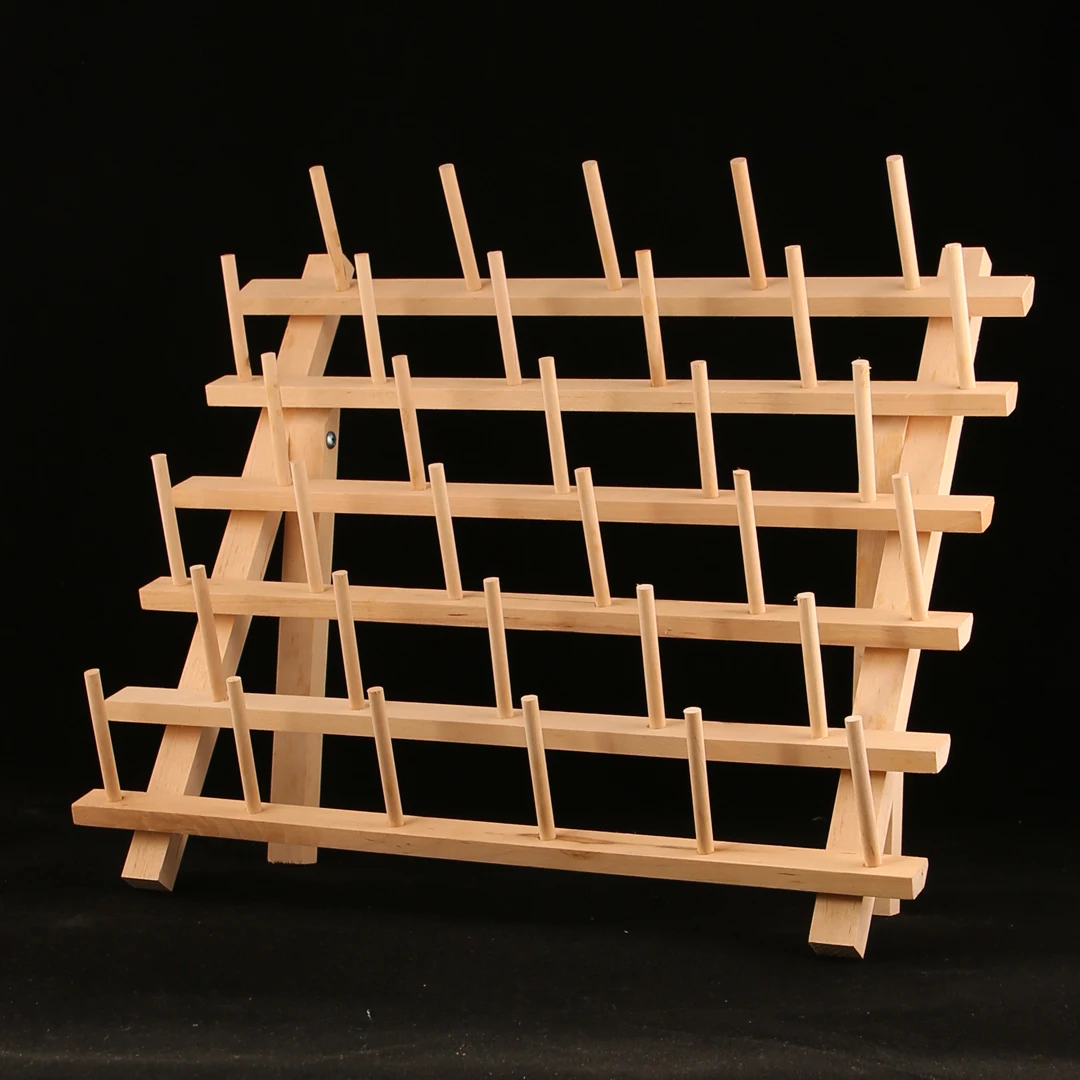
33 spools wooden thread rack Sewing stand holder 