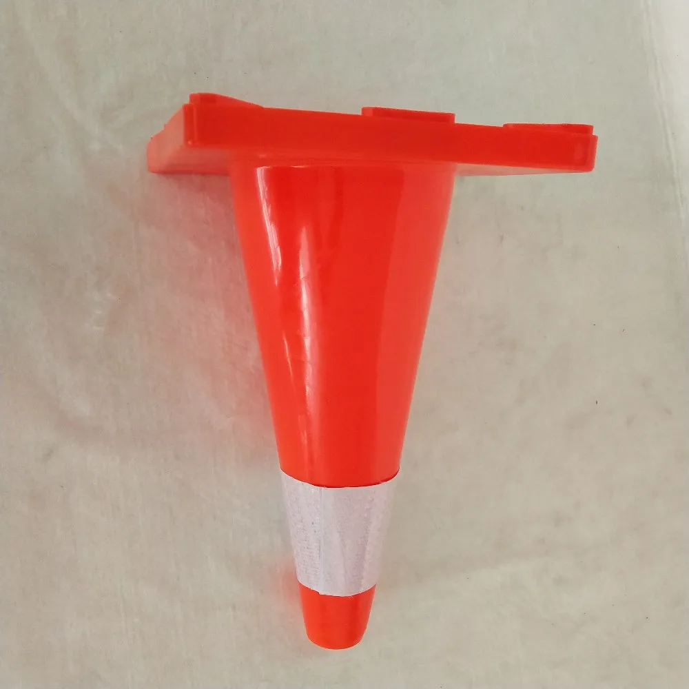 450MM Height 100% New PVC Red Traffic Cone With 150MM Width High Visible Reflective Band For Road Safety Warning