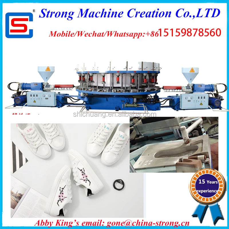 PVC DIP Making leisure shoe soles casual shoes injection Moulding Machine