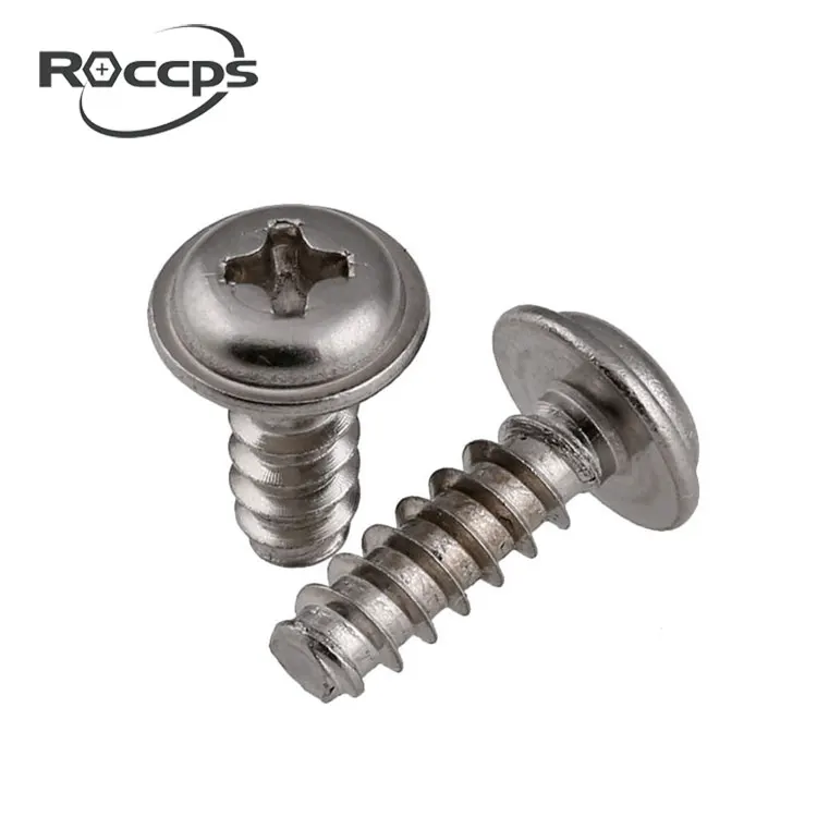 Нержавеющая сталь круглая шайба крестовой полукруглой потайной головкой и плоский хвост Самонарезающий винт