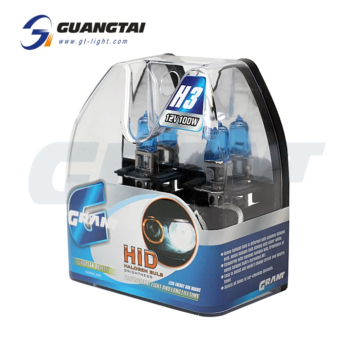 E1 e4 certificate 12v 55w PK22s auto halogen bulb h3 car front lamp with plastic box packing