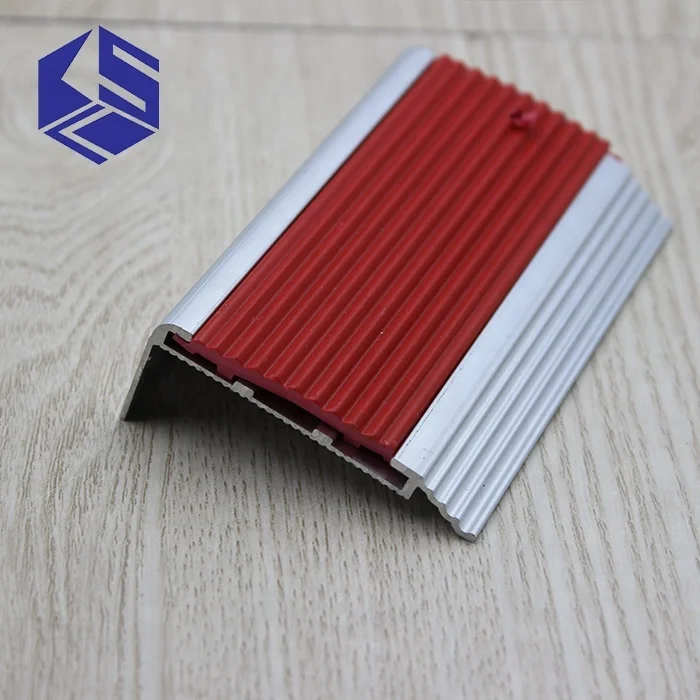 Rubber stair nosing edge trim protection aluminum carpet stair nosing