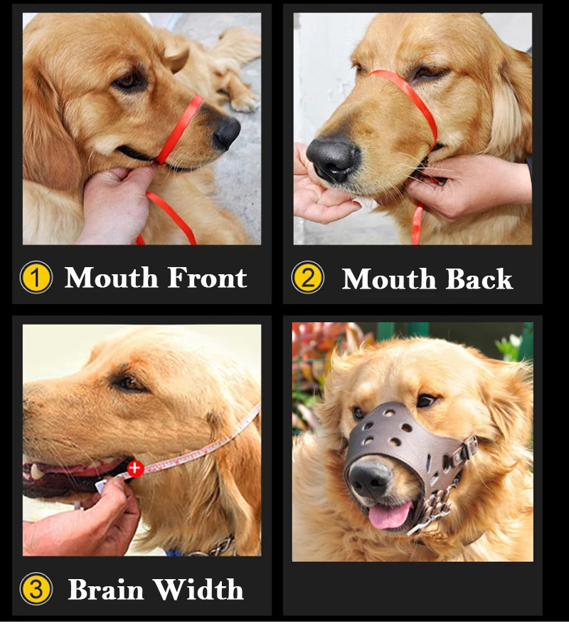 Wholesale Custom PU Pet Dog Muzzle for Anti-Biting Comfortable Dog Training Muzzle