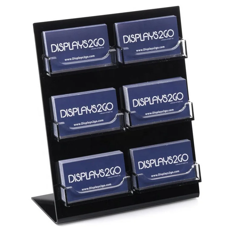 Factory custom acrylic name business gift card holder display stand