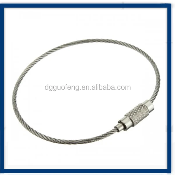 Luggage Name Tag / Waterproof and Weatherproof Stainless Steel Wire Key Ring