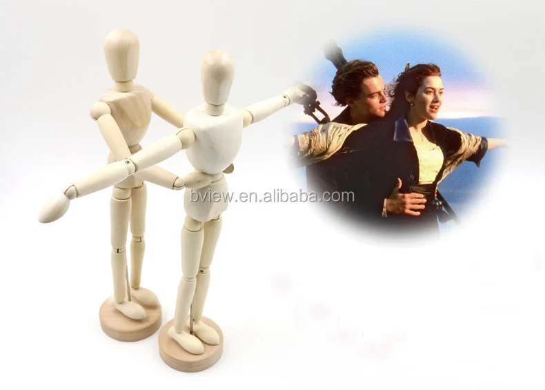 
China Art Supply Wood Artist Drawing Manikin Articulated Mannequin with Base and Flexible Body For Drawing the Human 