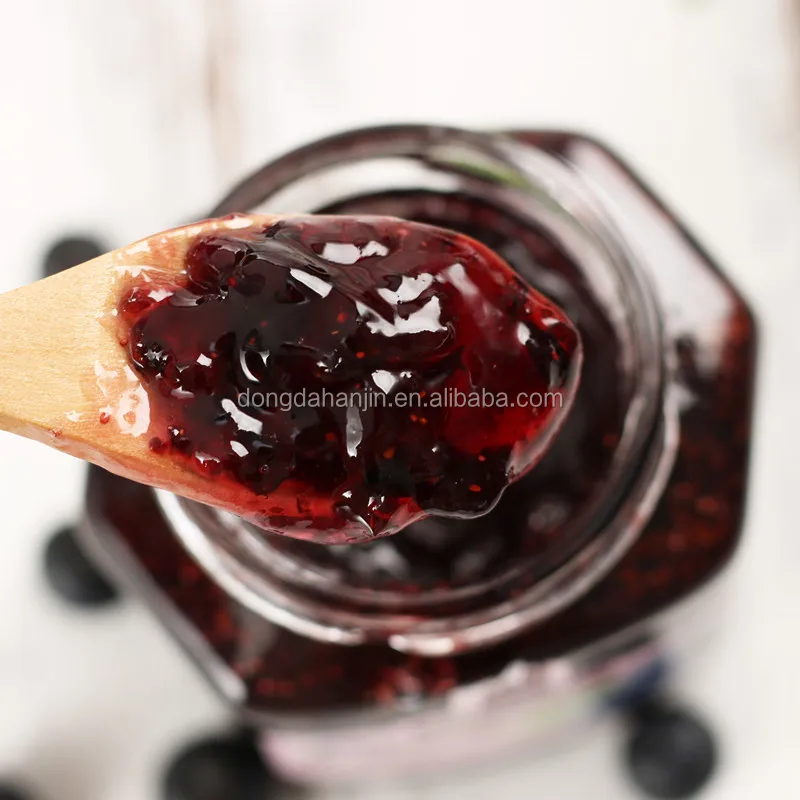 
500g Fresh Canned Blueberry Fruit Jam for Bread honey flow frame 