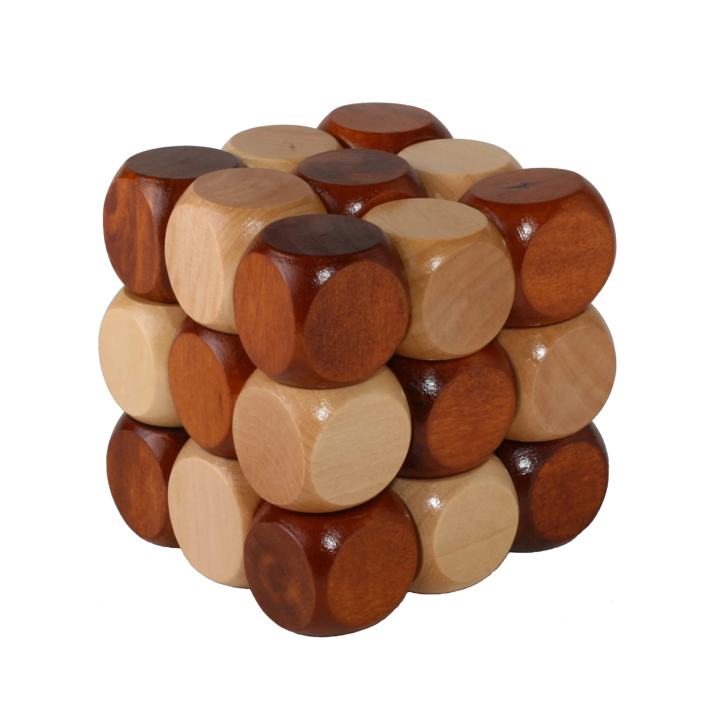 Intelligence 2 designs 3D beads brain teaser wooden puzzle funny cube iq game iq toy Pyramid puzzle for adult