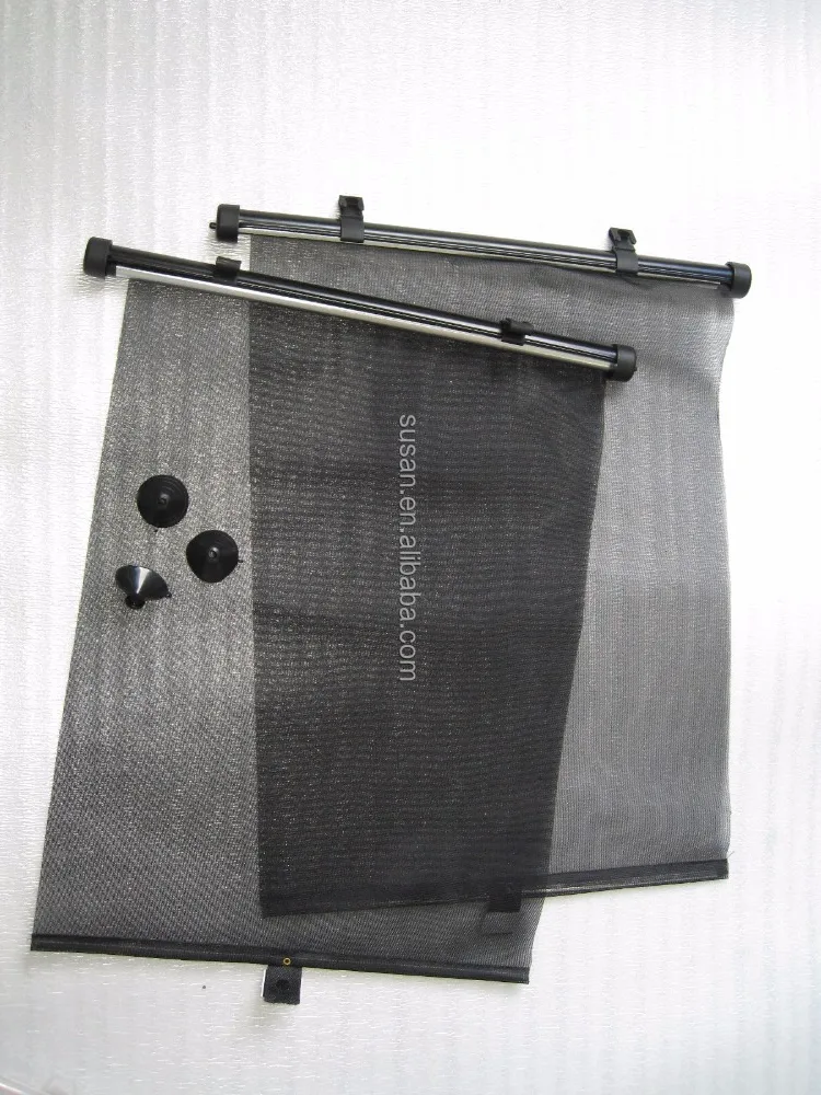 automatic nylon mesh retractable window shade car side roller sunshade