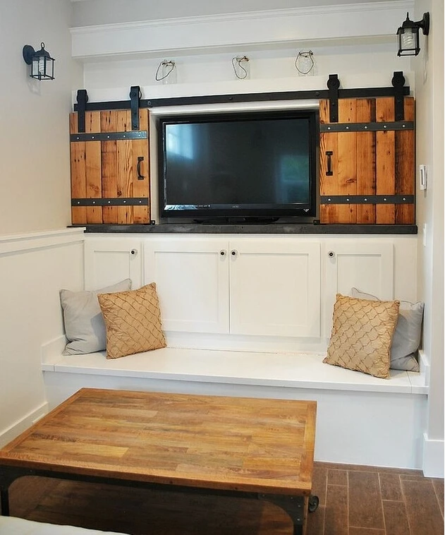 
DIYHD 6ft Arrow style Antique Black Sliding Barn Wood Door Track Hardware Kit 