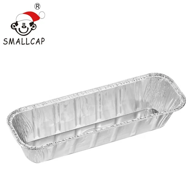 Bandeja de pan larga oblonga de aluminio 24x8x5cm long oblong NINGBO factory Disposable Aluminum Foil Container Food REC24085F