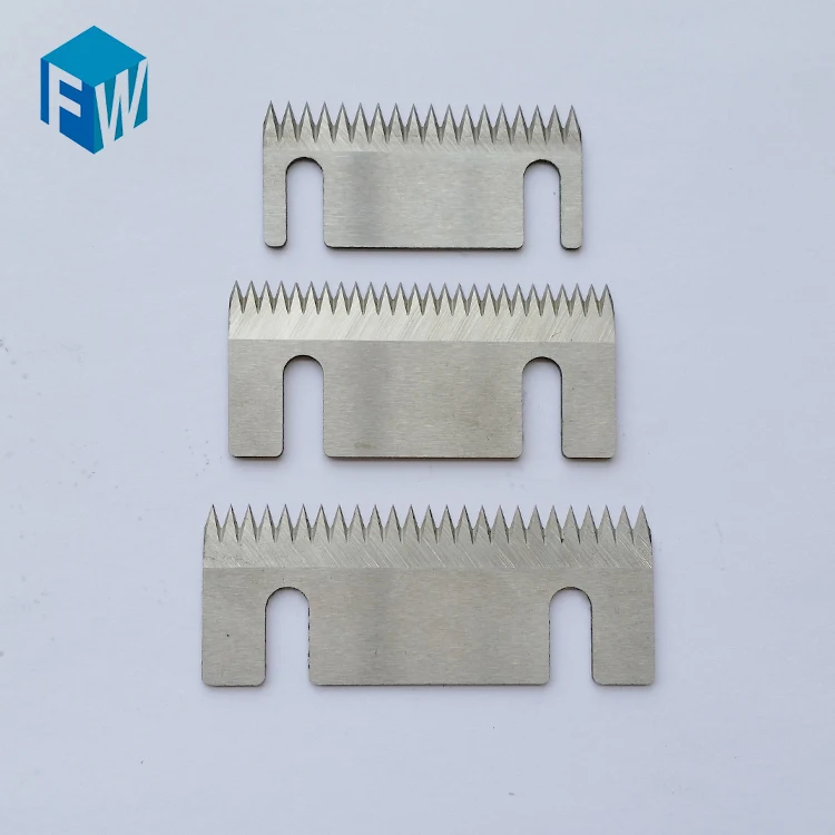 
FangWei HSS stainless steel material serrated sealing packing blades for bag cutting 
