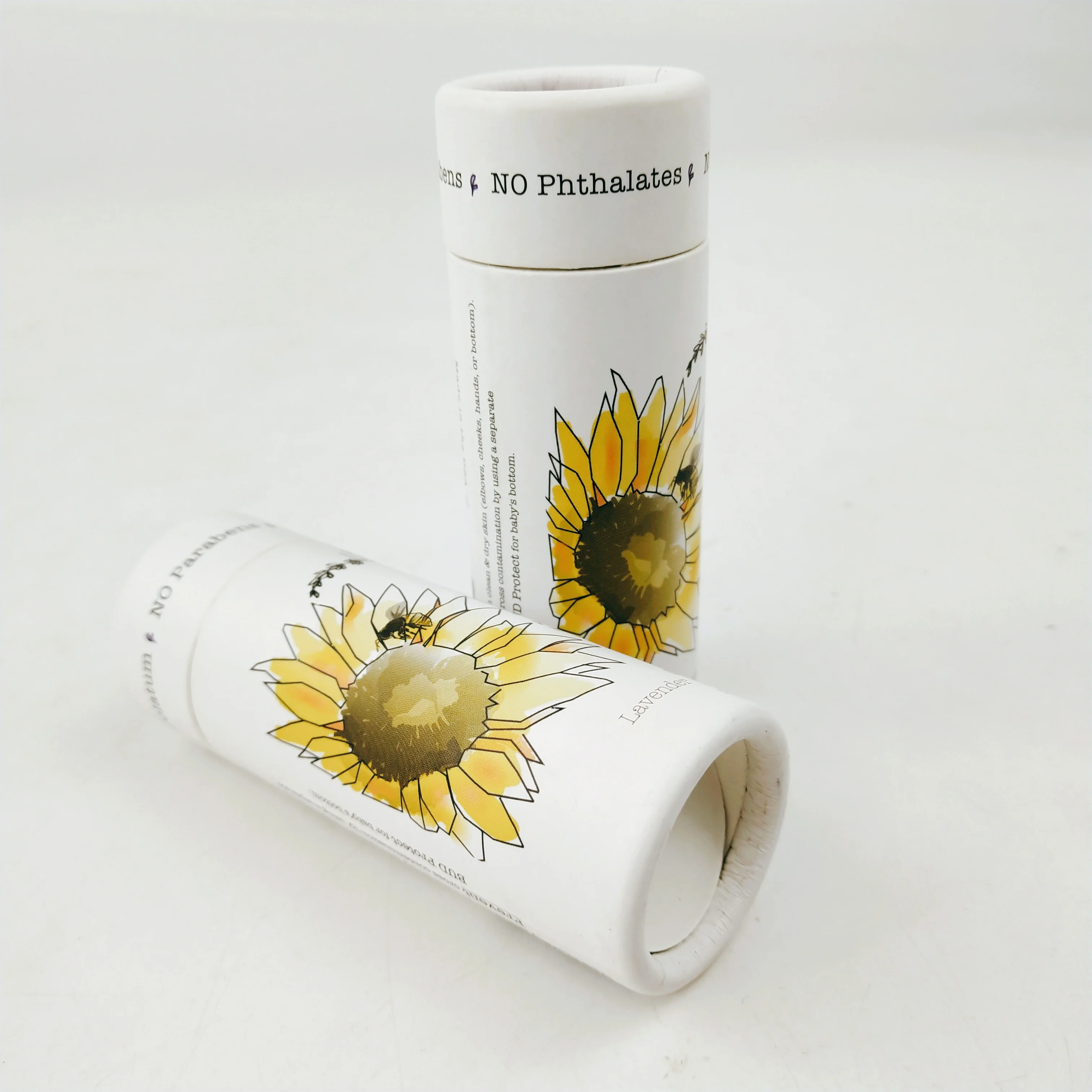 eco friendly paper deodorant stick container lip balm tube with aluminum foil inner
