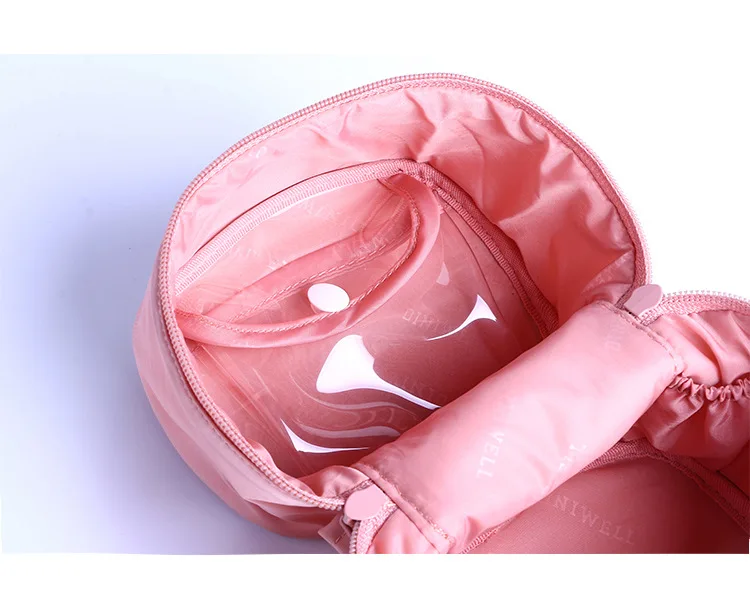 Waterproof cosmetic bag wholesale cylinder portable waterproof toiletry bag large capacity cosmetics collection bag