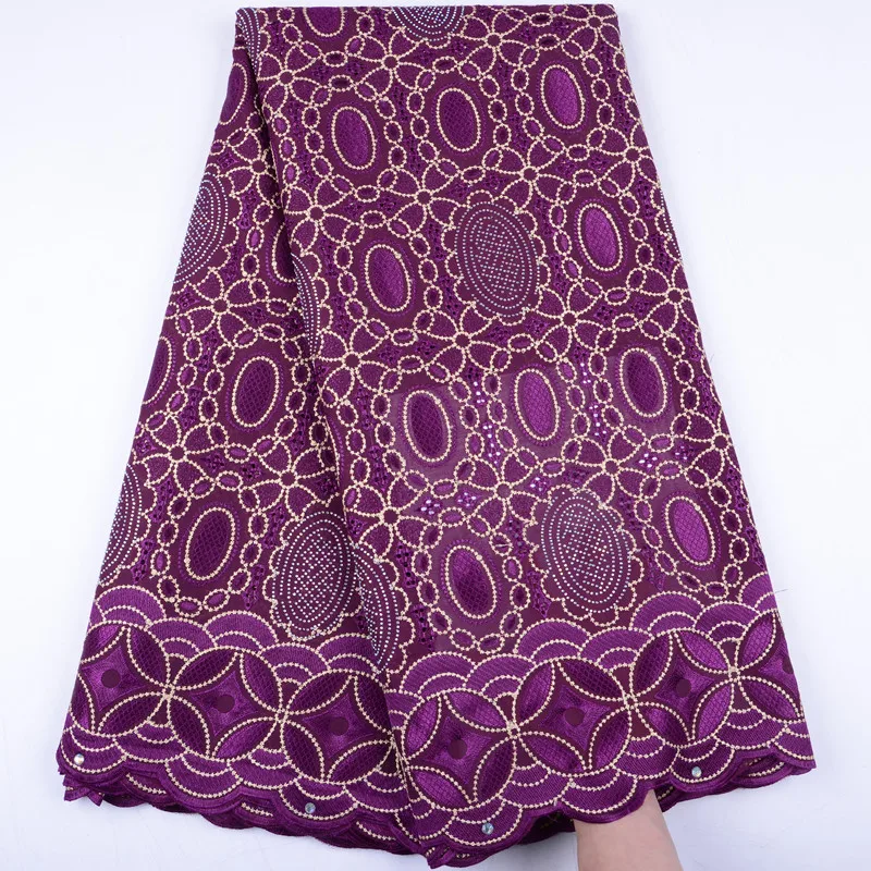 
New Design African Cotton Lace Fabric Embroidered Guipure Cotton For Bridal Wedding Sewing Dresses 1510 