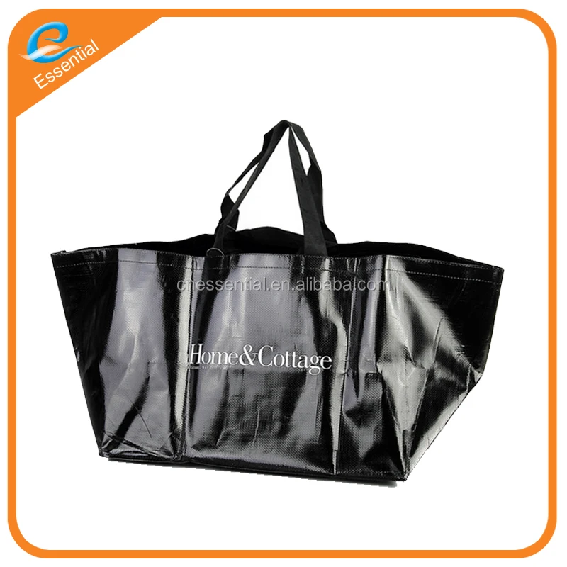 Waterproof customized big shopping bag woven material,big supermarket pp woven bag