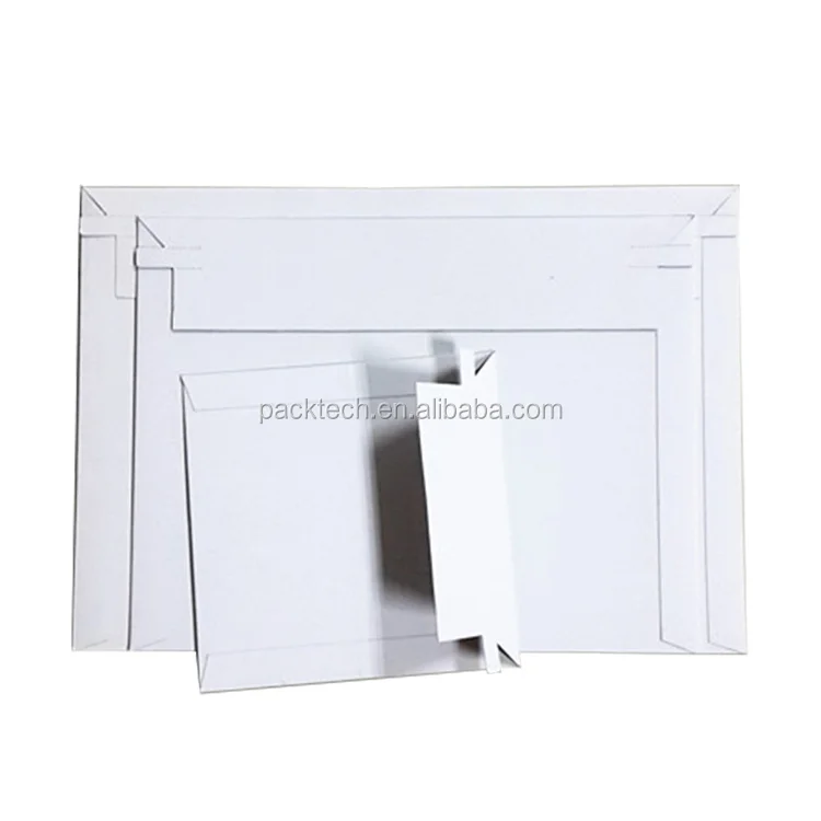 White Chipboard Photo And Document Mailer Customized Printed Express Envelopes Wholesale Mailers