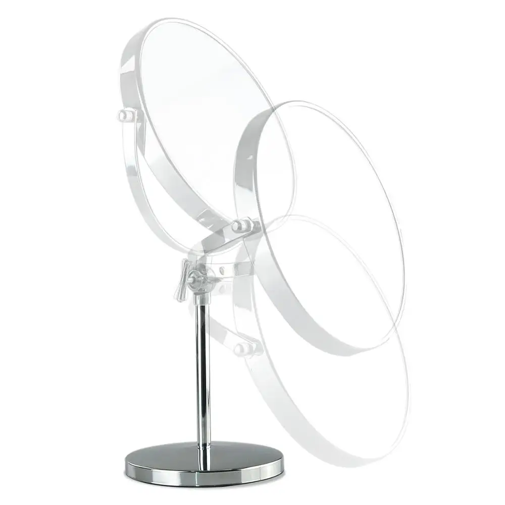 
2 Sided Table Top Concave and Convex Makeup Mirror with Round Movable Base 