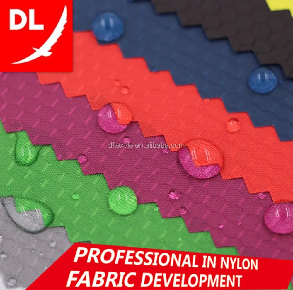 70D nylon fabric 190T 210T nylon fabric oxford fabric PU coated DWR inter-woven peach