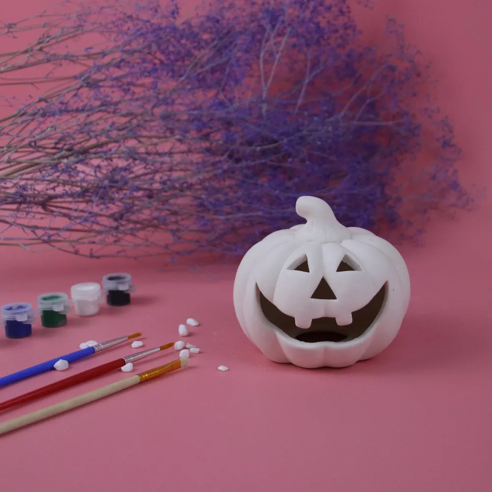 wholesale DIY kid toy white ceramic piggy bank