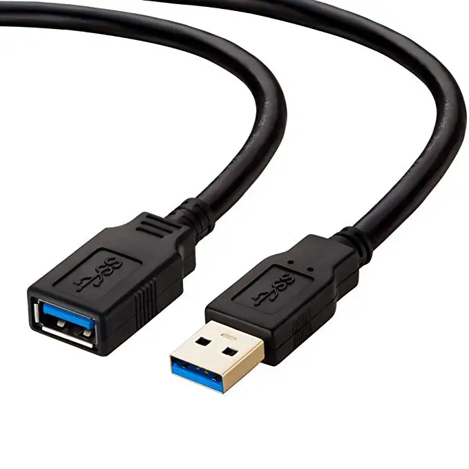 Высококачественный удлинитель USB 3,0, Суперскоростной удлинитель USB 3,0 типа a «Папа-мама», кабель-удлинитель для мобильных телефонов, черная оплетка из ПВХ
