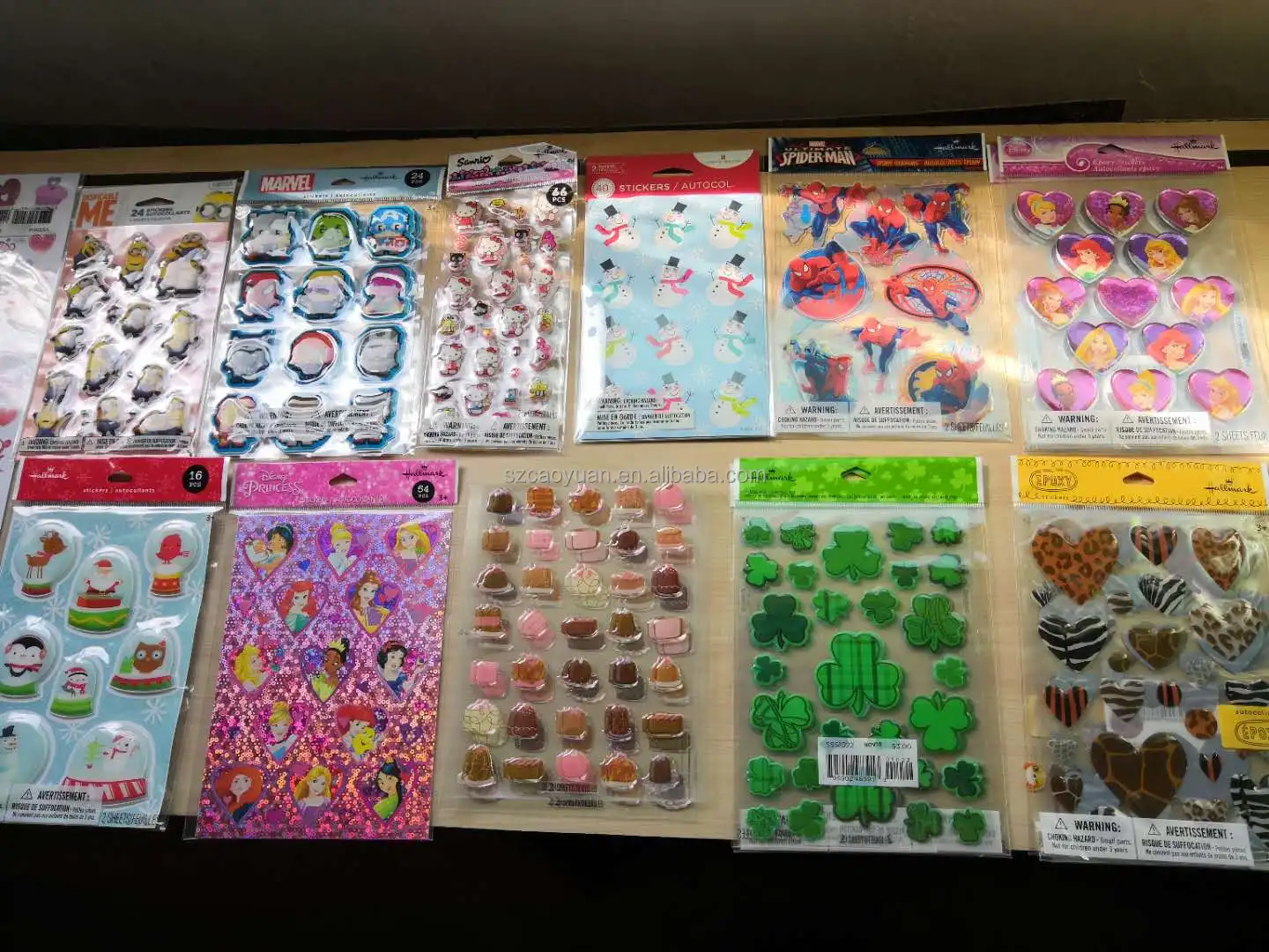 CMYK self- adhesive CMYK Epoxy Resin Stickers 3D resin sticker dome stickers