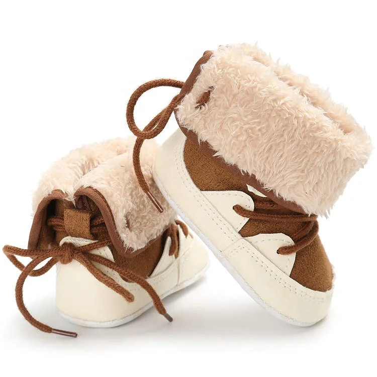 Amazon Hot sale Snow Fleece 0-2 years First walker baby booties boots