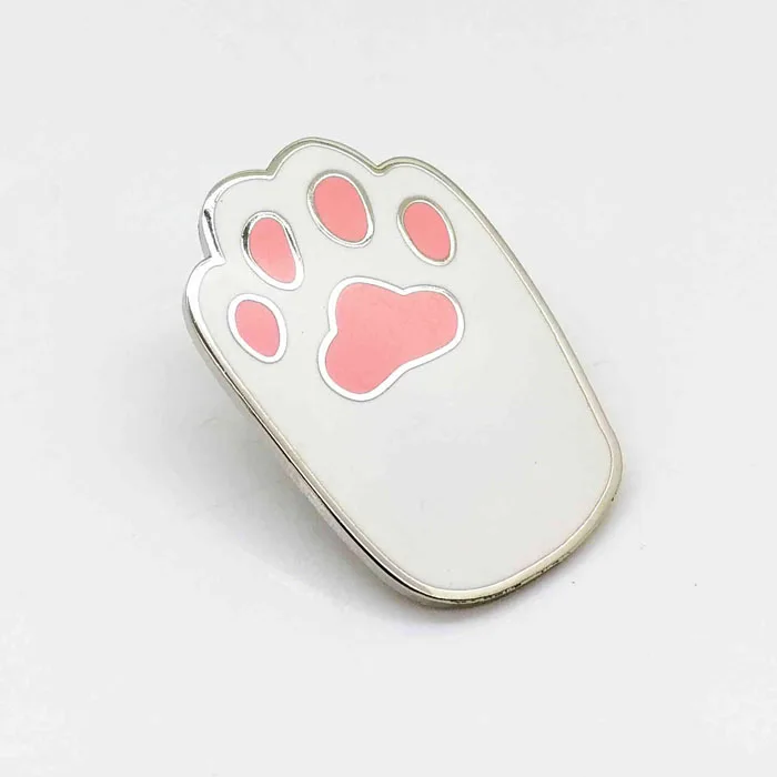 
Custom simple black/white/pink color hard enamel pins badges no minimum 