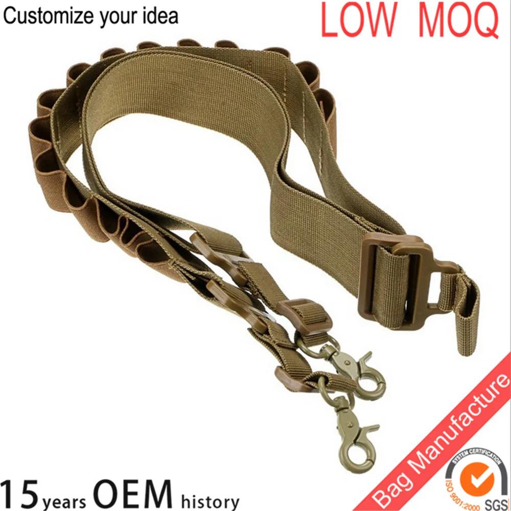
AdjustableTactical 2 Point rifle gun Sling with 15 Shells Ammo Holder 