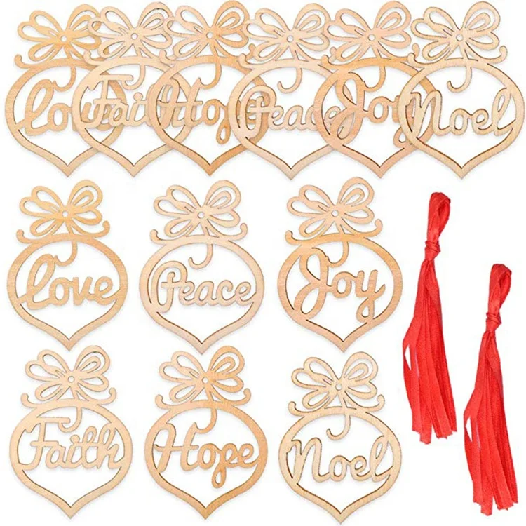 
Wholesale wooden ornaments to hang for crafts and wedding decoration 