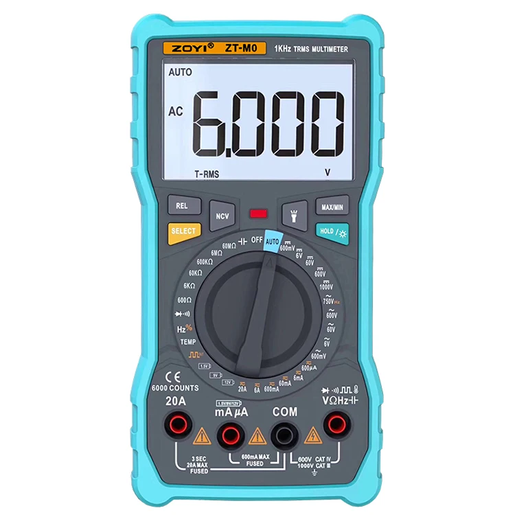 Умный Цифровой мультиметр 6000 отсчетов ЖК-дисплей с подсветкой ZT-M0 Авто Диапазон Цифровой мультиметр