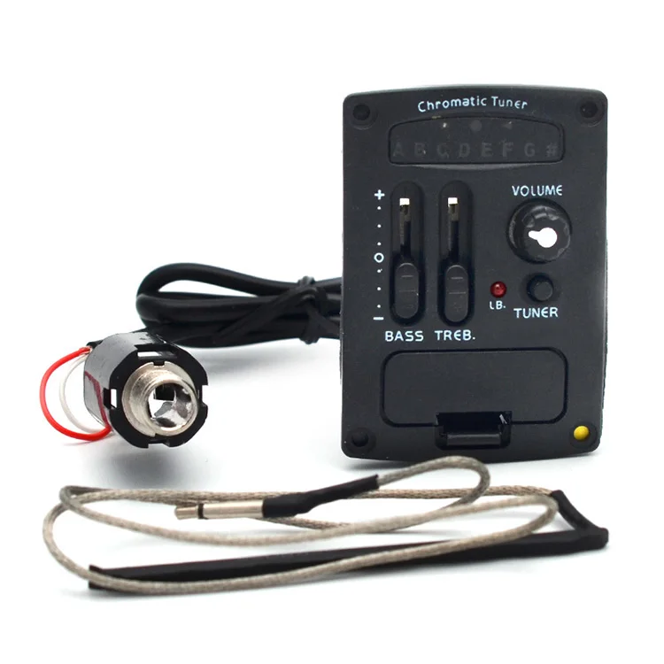 High quality 2-Band Ukulele Preamp Equalizer Pickup with Tuner