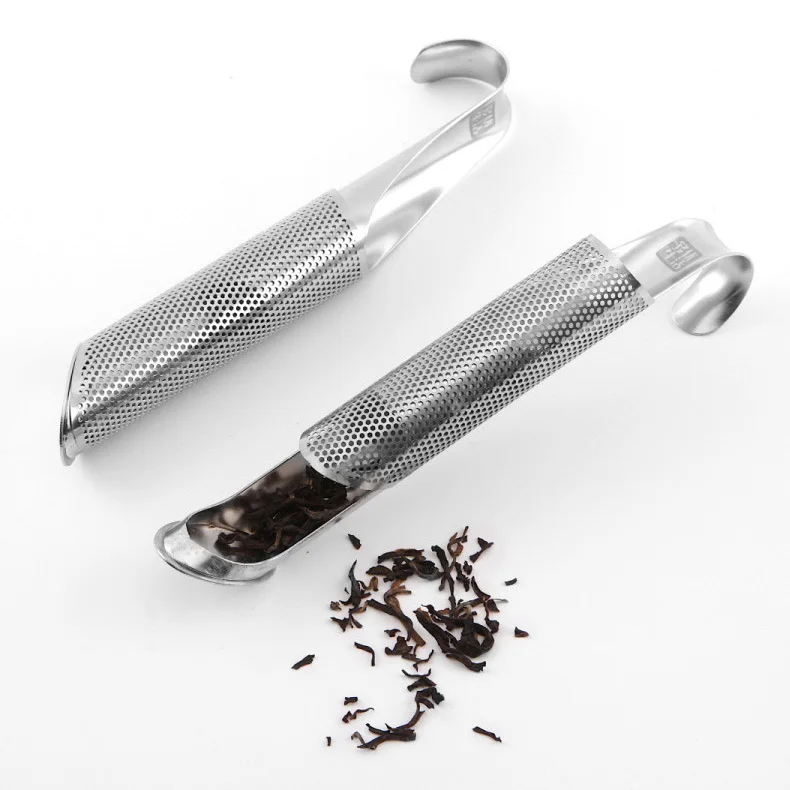 Tea Infuser Stainless Steel Tea Stick Pipe Steeper Strainer with Hook for Loose Tea Leaf Herbs or Spice