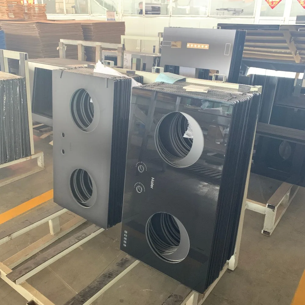 
8mm black color gas stove tempered glass 